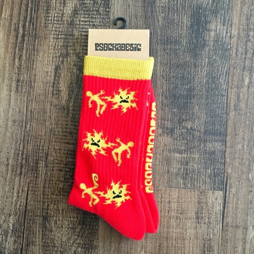 Psockadelic Red and Yellow Socks